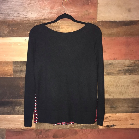 Loft SP black sweater in front sheer back - Picture 2 of 4